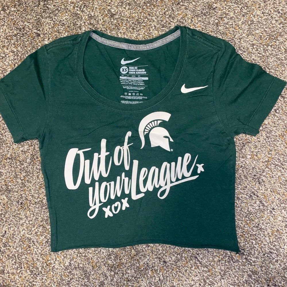 Michigan State University cropped baby tee
